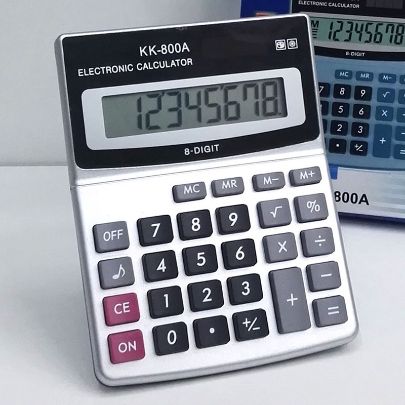 เครื่องคิดเลขจอใหญ่  กดง่าย ครื่องคิดเลข พกพา ขนาด เล็ก KK-800A