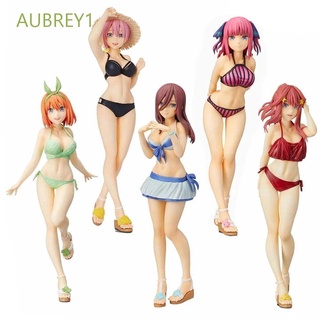 AUBREY1 Kid Gifts Figure Model Toys Anime Doll Toy Nakano Miku Action Figure Creative Toys Nakano Miku Miniatures Collection Model Gotoubun No Hanayome PVC Desktop Ornaments