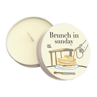 Summerstuff.marine - Brunch in Sunday soy wax candle (60g.) เทียนหอม กลิ่นน้ำผึ้ง+นม ฟิลอารมณ์ขนมหวานๆ ของขวัญ