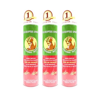 Kangaroo Eucalyptus Spray จิงโจ้ ยูคาลิปตัส สเปรย์ 300 ml. 3 กระป๋อง