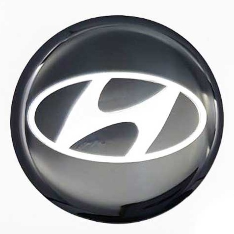 ราคาต่อ 2 ดวง สติกเกอร์ Hyundai ฮุนได สติกเกอร์เรซิน sticker rasin ขนาด 50 มิล