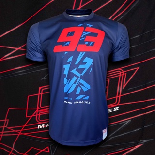 เสื้อยืด คอกลม โมโตจีพี Marc Márquez T-shirt MotoGP สำหรับแฟนคลับ มาร์ก มาร์เกซ #93 #MG0091พิมพ์ลายทั้งตัว ไซส์ S-5XL