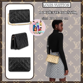 หลุยส์วิตตอง  Louis Vuitton   POCHETTE COUSSIN กระเป๋าสะพายโซ่/กระเป๋าสะพายผู้หญิง/กระเป๋าสะพายข้าง/กระเป๋าสะพายไหล่/กระ