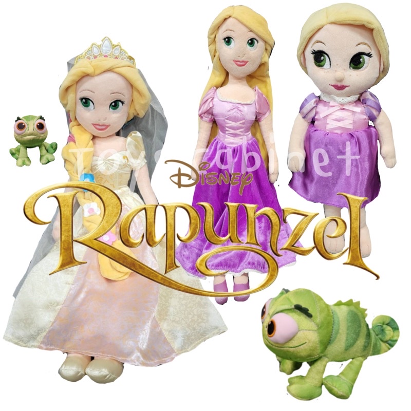 ตุ๊กตา เจ้าหญิง ราพันเซล Rapunzel กับ กิ้งก่า Pascal ม้า Maximas ขนาด 8"-16"