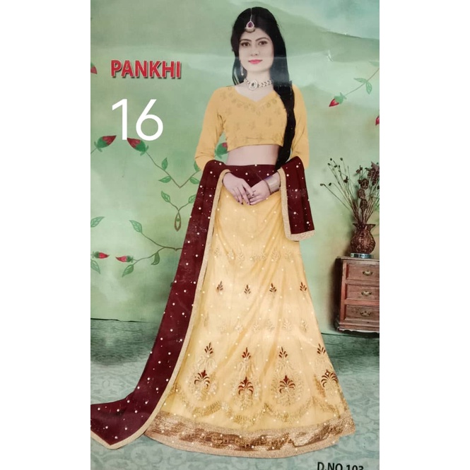 Lehengga / Semi Stitching / คอลเลกชัน Bollywood / เย็บครึ่ง / indian lehengga / kajol lehengga / ตาข