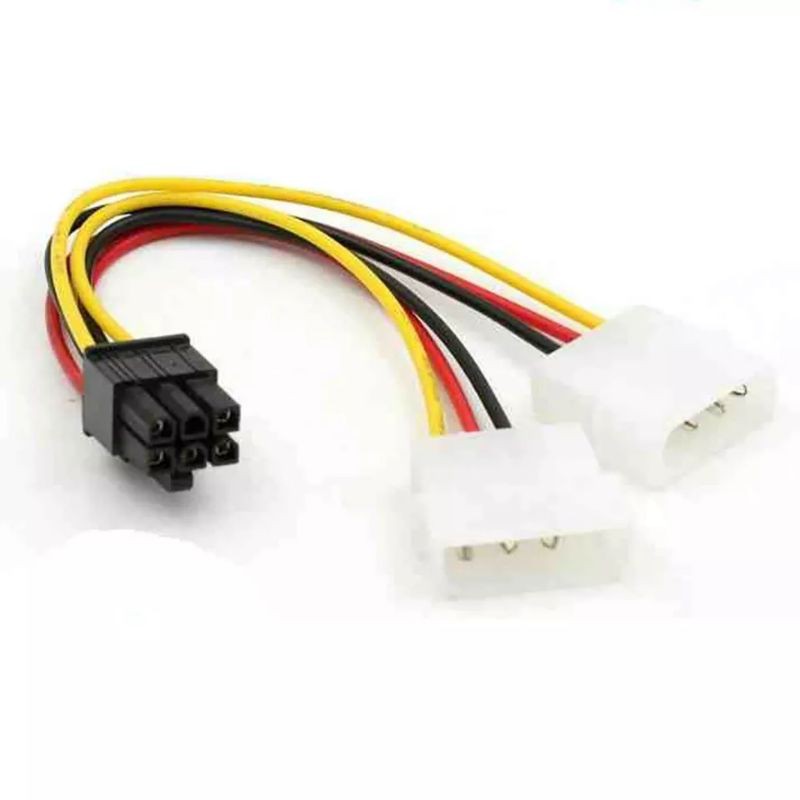 Mosunx ATX IDE Molex Power Dual 4ถึง6-Pin PCI Express PCIeการ์ดอะแดปเตอร์18ซม.Dropshipping