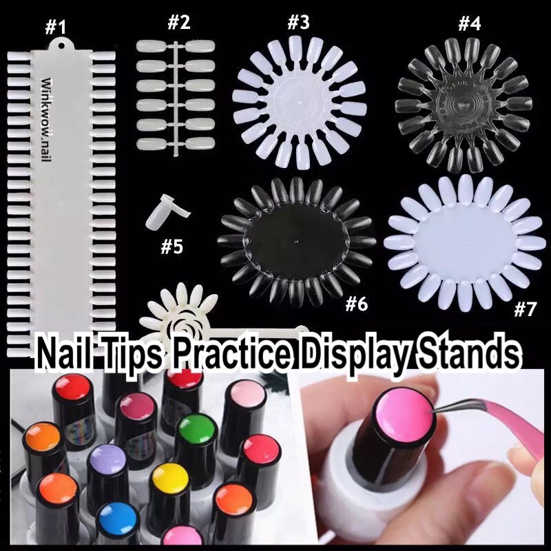 🪴ชาร์ทโชว์สีทาเล็บ เล็บติดสมุด Nail Tips Practice Display Stands Tool Nail