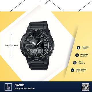 นาฬิกาข้อมือ Casio รุ่น AEQ-100W-1BVDF นาฬิกาข้อมือผู้ชาย สายเรซิ่น