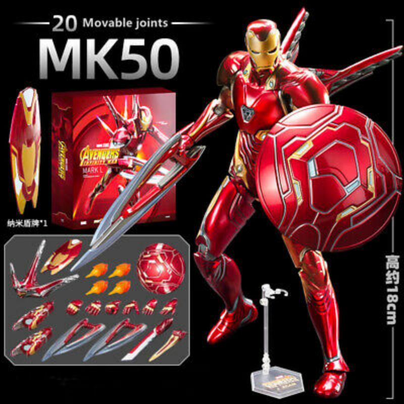 โมเดล Deluxe Iron Man Mark L MK50 Nano Action Figure Marvel Legends avengers Infinity War (ZD Toy) ข
