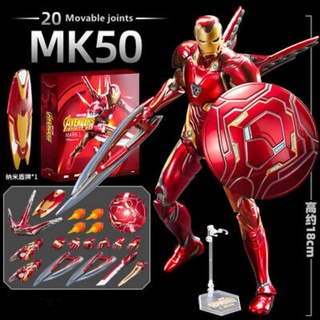 โมเดล Deluxe Iron Man Mark L MK50 Nano Action Figure Marvel Legends avengers Infinity War (ZD Toy) ขนาด18cm. มีกล่อง