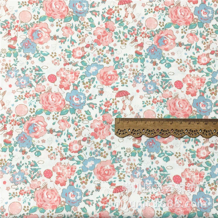 ผ้าคอตตอน 100 คอตตอนทอทวิล ผ้าหน้ากว้าง160 ลายการ์ตูน ลายดอก