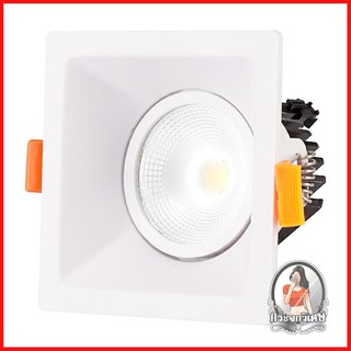 โคมไฟดาวน์ไลท์ รางนีออน ดาวน์ไลท์ ดาวน์ไลท์ LED EVE COB SOFTY WHITE SQUARE 552043 8 วัตต์ WARMWHITE สีขาว 
 วัสดุผลิตจาก