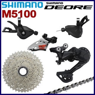 Shimano Deore M5100 2X11 Speed Groupset เกียร์ด้านหน้า / หลัง Derailleur (Rd-M5120) เทปคาสเซ็ตโซ่สไตล์ดั้งเดิม