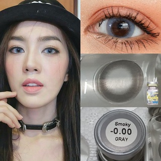 คอนแทคเลนส์ สโมกกี้เทา Smoky Gray (Beautylens)เลนส์อั้มค่าอมน้ำ55% สายตา 50-700