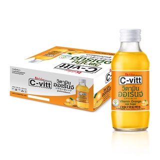 ซีวิท เครื่องดื่มวิตามินซี รสส้ม 140 มล. x 30 ขวด C-Vitt Vitamin C Drink Orange 140 ml x 30 Bottles