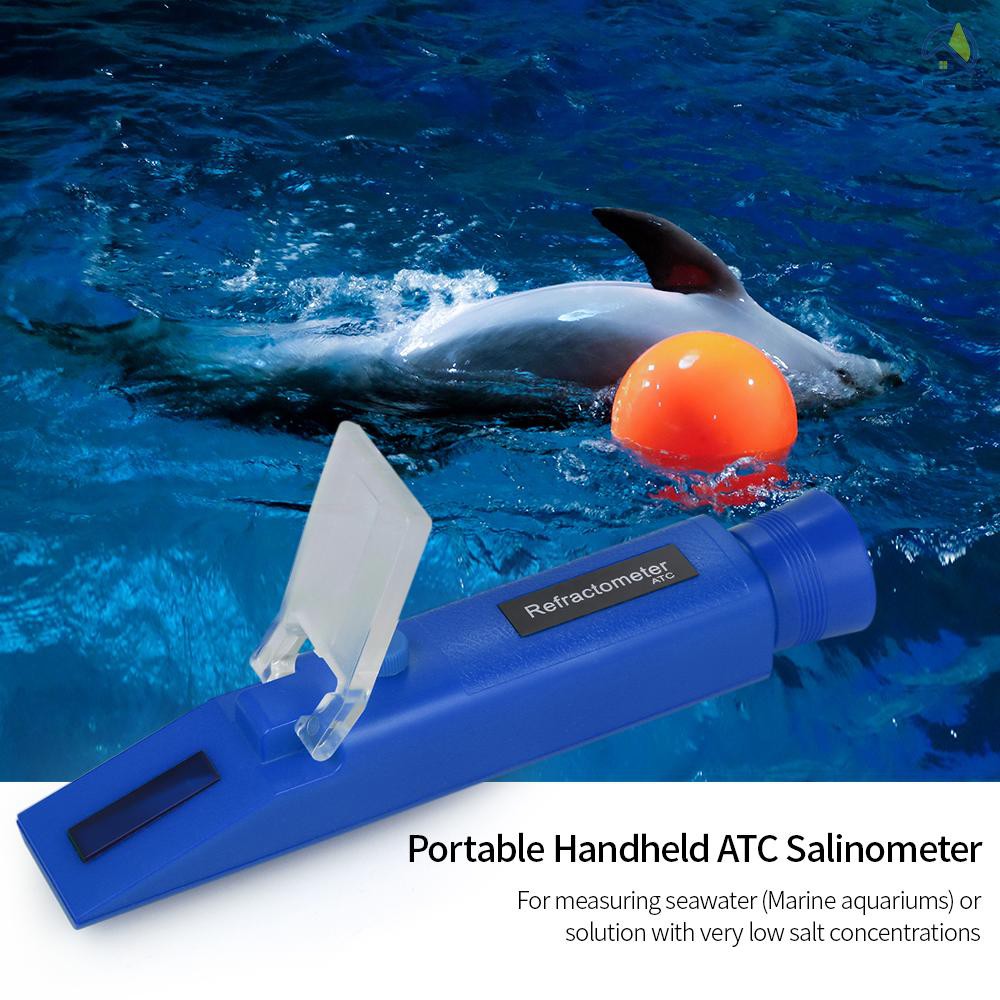 Portable Handheld ATC Salinometer Seawater Salinity Refractometer ...
