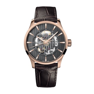 (ประกันศูนย์ไทย) MIDO MULTIFORT SKELETON VERTIGO (Rose Gold สายหนัง) รุ่น M038.436.36.061.00