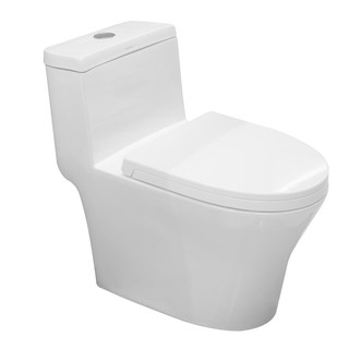 สุขภัณฑ์ 1 ชิ้น NASCO NC-8689S-WA 3/6L สีขาว 1-PIECE TOILET NASCO NC-8689S-WA 3/6L WHITE