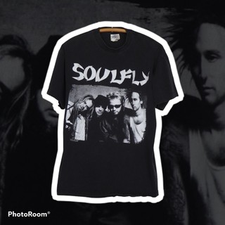 เสื้อยืดผ้าฝ้ายพิมพ์ลายขายดี ❌ขายแล้ว❌Rare Vintage SOULFLY©️1998’s T-Shirt💀🔥