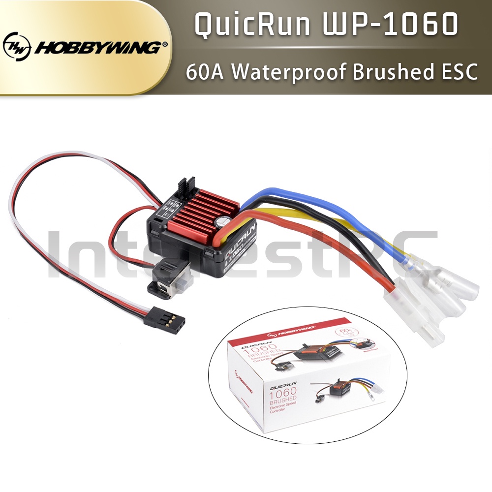 Hobbywing QuicRun WP-1060 60A แปรง ESC กันน้ํา สําหรับโมเดลรถไต่หินบังคับ 1/10