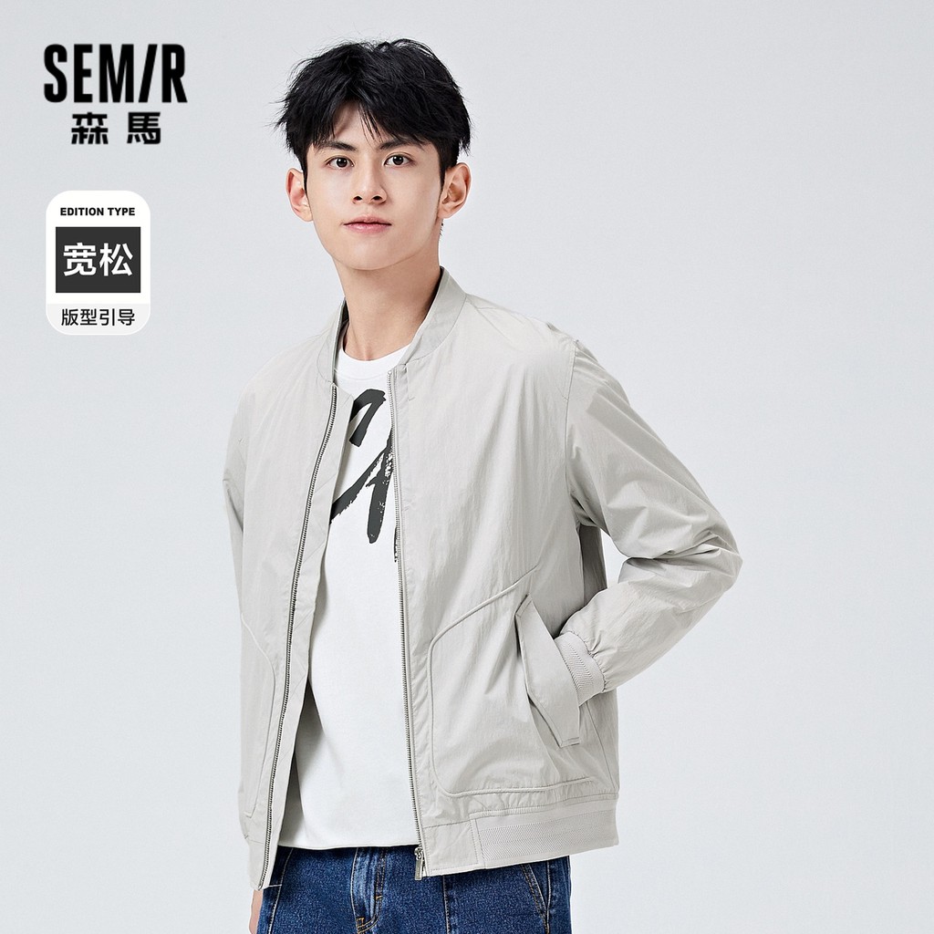 Semir Jacket Men s 2021 Spring New Korean Style Stand Collar Flight Handsome Short บริการเบสบอล Chunqiu