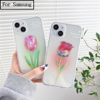 เคสโทรศัพท์มือถือแบบนิ่ม ลายดอกไม้ สําหรับ samsung A51 A71 A72 A73 A33 A50 A82 A42 A53 A52 A12 A13 A21S A22 A30 A31 A32 4G 5G