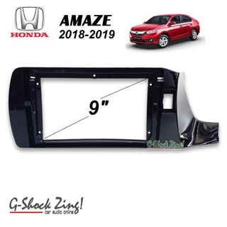 HONDA หน้ากากวิทยุตรงรุ่น สำหรับใส่ จอแอนดรอย9นิ้ว สำหรับ ฮอนด้า อเมซ HONDA AMAZE 2018-2019 ขึ้นไป