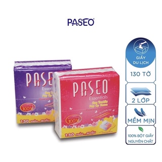 Paseo baby pure พาซิโอ เบบี้ เพียว ทิชชู ทิชชู่ กระดาษเช็ดหน้า 130 แผ่น/  1 ห่อ