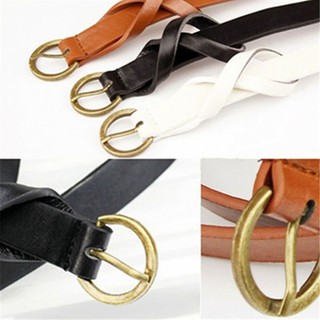 เข็มขัดหนังแฟชั่น เข็มขัดแฟชั่นเกาหลีออกแบบให้มีเรียบหรูดูดี  Waist Belt Leather Alloy Buckle Gold Female Belts.  leng