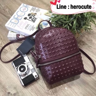 ZARA EMBOSSED STUDS MINI BACKPACK 2017 ของแท้ ราคาถูก