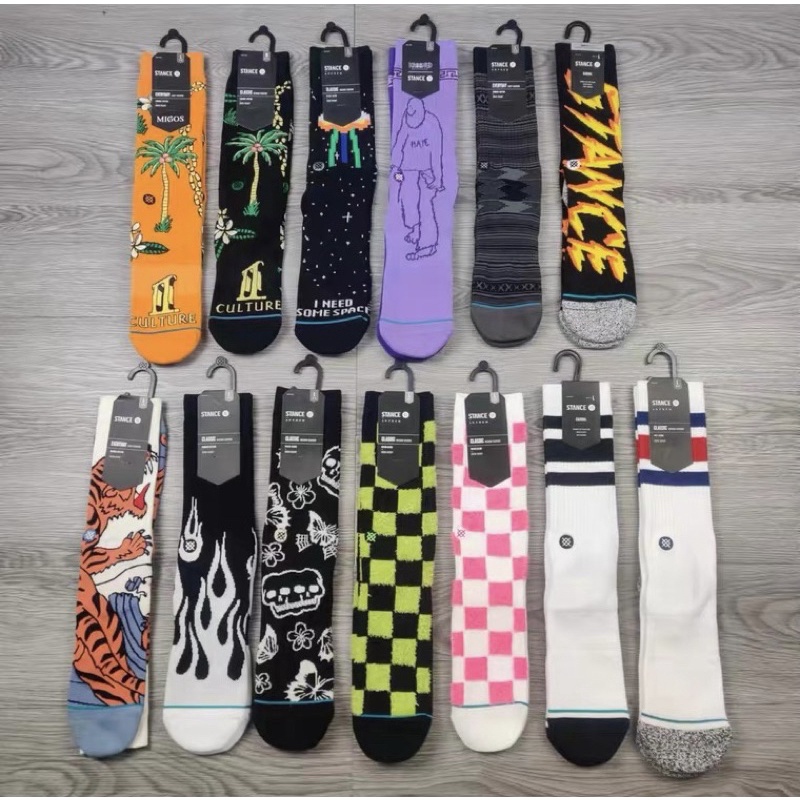ถุงเท้า STANCE (ถูกที่สุดในประเทศไทย ) สเก็ตบอร์ด , ถุงเท้าแฟชั่น แท้100% จัดส่ง1-3ถึงบ้านแน่นอน