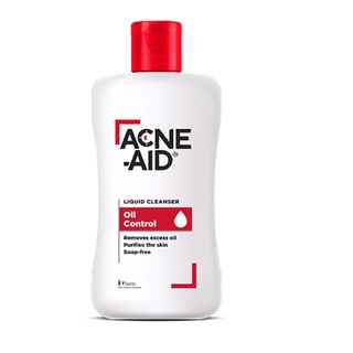 Acne Aid liquid cleanser (ขวดสีแดง) สูตรสำหรับผิวมัน. มีให้เลือก 50 / 100 มล. โฉมใหม่