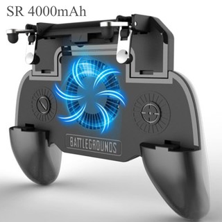 SR 4000mAh Mobile Game Controller Fan and Powerbank (มีพัดลมระบายความร้อนและแบตเตอรี่สำรอง) ด้ามจับ PUBG / Free Fire