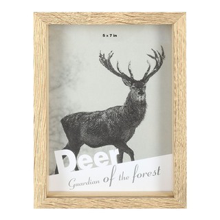 Picture frame FRAME WOOD REINDEER 5X7INCHES BROWN HLS Home decoration Home &amp; Furniture กรอบรูป กรอบรูป HOME LIVING STYLE