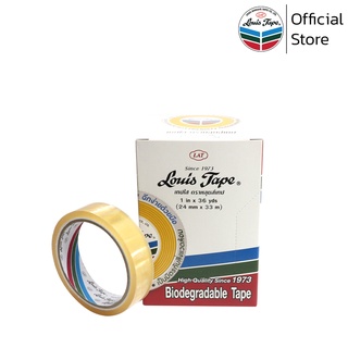 LOUIS TAPE เทปใส สก๊อตเทป 1 นิ้ว x 36หลา แกน 3 นิ้ว (แกนใหญ่) (6 ม้วน/กล่อง)