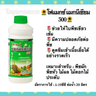 โฟแมกซ์ แมกนีเซียม300 (31%)  ช่วยให้ใบเขียวเข้ม โซตัส ขนาด1ลิตร