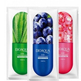 《ราคาถูก》BIOAQUA มาส์กหน้าเจลลี่ว่านหางจระเข้ บลูเบอร์รี่ เชอร์รี่ ไวท์เทนนิ่ง