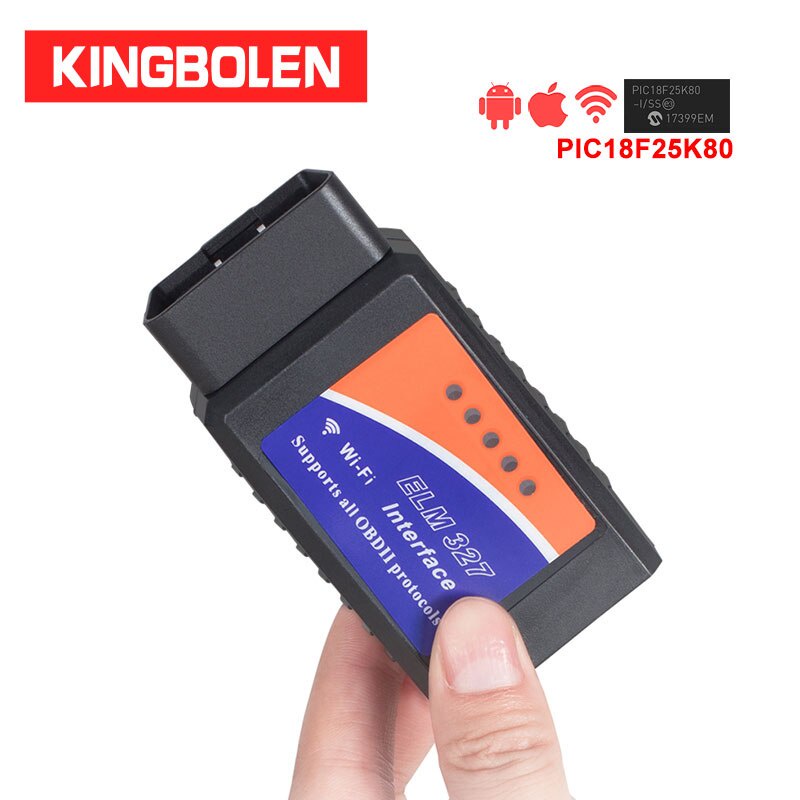 ELM327 V1.5 OBD2 เครื่องสแกนเนอร์PIC18F25K80 ชิป Wifi ELM 327 บลูทูธ elm327 เครื่องมือวินิจฉัยรถยนต์