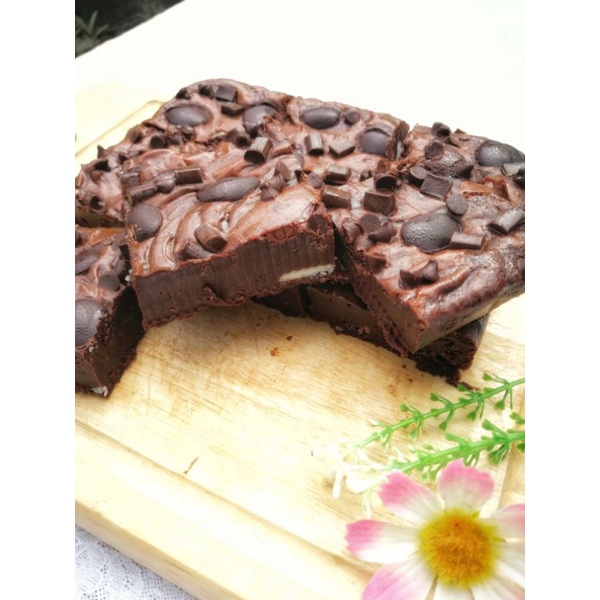 Double Chocolate​ Fudge​ Brownies/บราวนี่ดับเบิ้ลชอคโกแลต