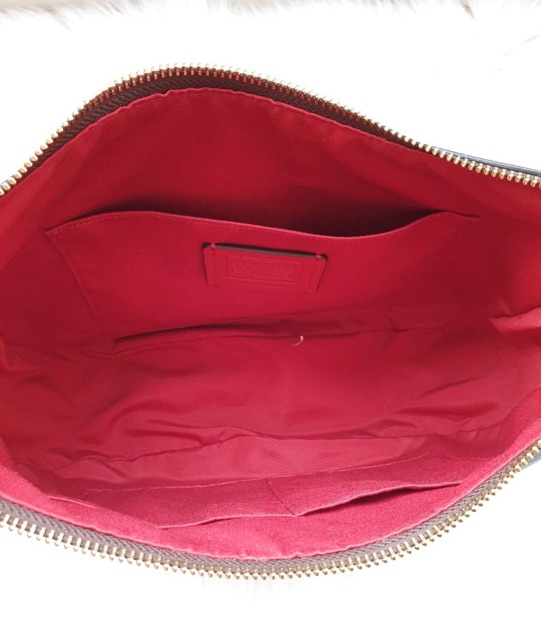 กระเป๋าสะพาย COACH f29209 ZIP SHOULDER BAG IN SIGNATURE CANVAS สีแดง #3