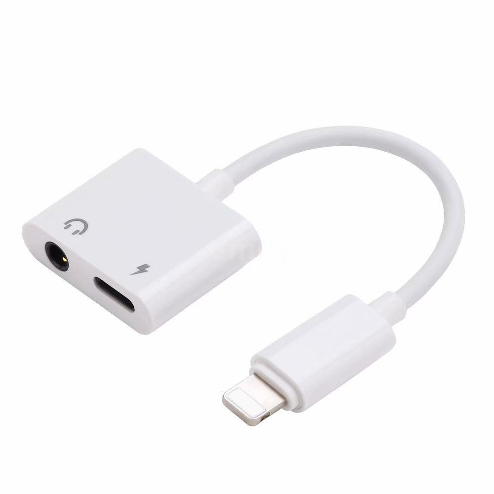 2 In 1 Audio Charging Adapter Lightning Adapter 3.5mm Earphone Jack AUX Audio Ch emily.th