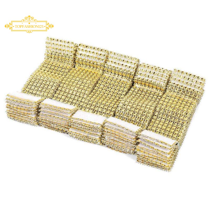 100 Pieces Of Rhinestone Napkin Ring Napkin Holder Nylon Sticker