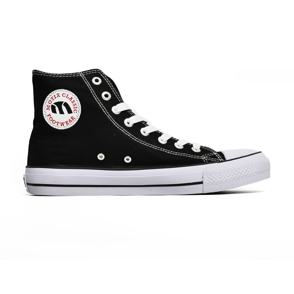 Original Motix School Hi Black White Shoes