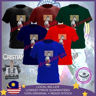 เสื้อยืดผ้าฝ้าย 100% พิมพ์ลาย Cristiano Ronaldo BAJU LELAKI สําหรับผู้ชาย