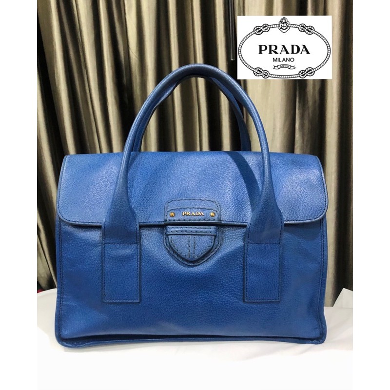 😊Prada Vintage Blue Bag แท้ 💯กระเป๋าดี บอกต่อ