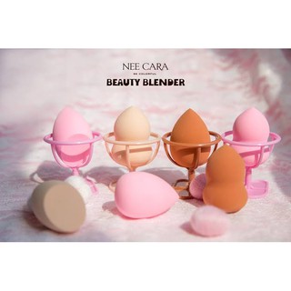 NEE CARA BE COLORFUL BEAUTY BLENDER N201 ฟองน้ำแต่งหน้า พร้อมฐานวาง จากนีคาร่า