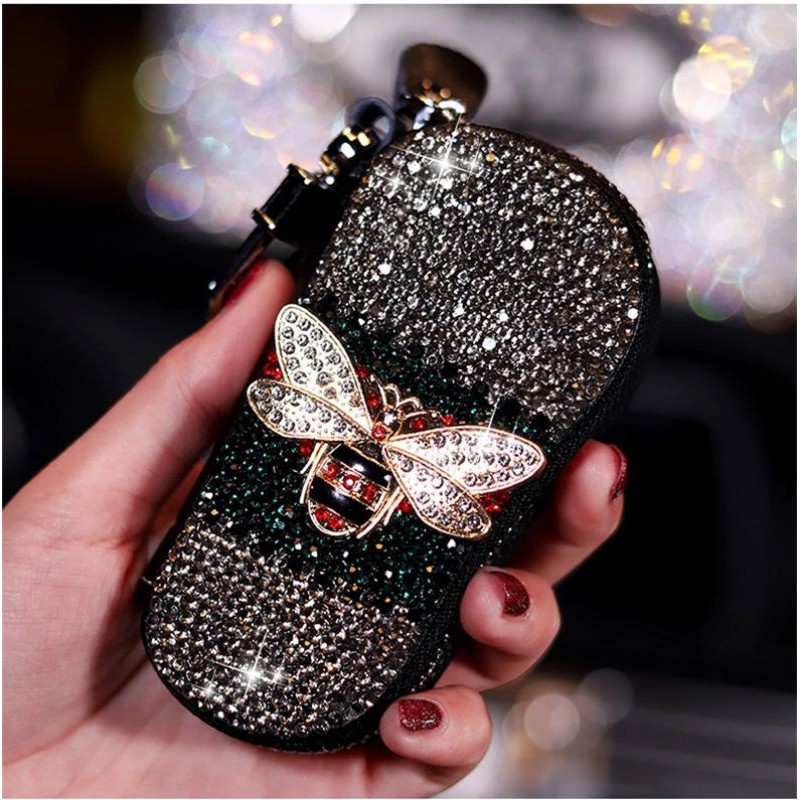 SQL SHOP กระเป๋าสตางค์ Bee motif STNK | กระเป๋าสตางค์กุญแจรถ/รถจักรยานยนต์ Bling bling