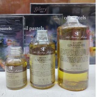 PPKK น้ำมันลินสีด สื่อผสมสีอะคิลิค,สีน้ำมัน ST Refined Linseed Oil มี 3 ขนาด 100/250/500 ml จำนวน 1 ขวด สีลื่น,แห้งช้าลง