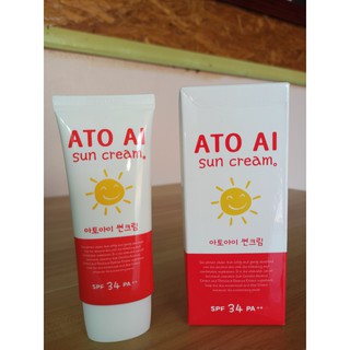 [สินค้าของแท้ 100% ส่งตรงจากเกาหลี] ATO AI SUN CREAM ครีมกันแดด SPF 34 PA++ 60g