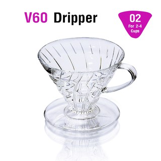 ถ้วยกรองกาแฟ AS V60 ดริปเปอร์ ทรงกรวย รูเดี่ยว 2-4cup